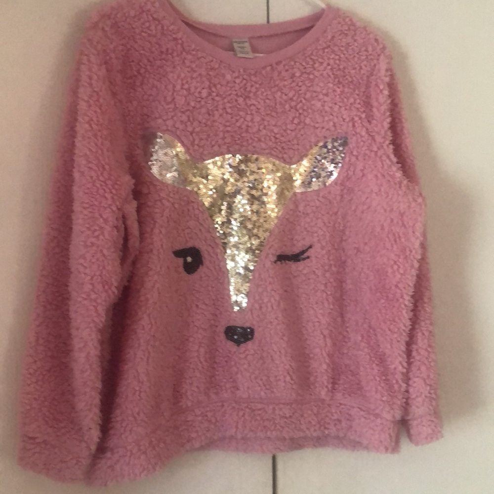 Woman’s pink Sherpa sweater - Picture 8 of 9